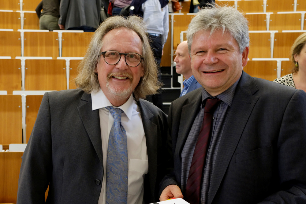 Prof. Thomas Steinmüller mit Harald Martenstein